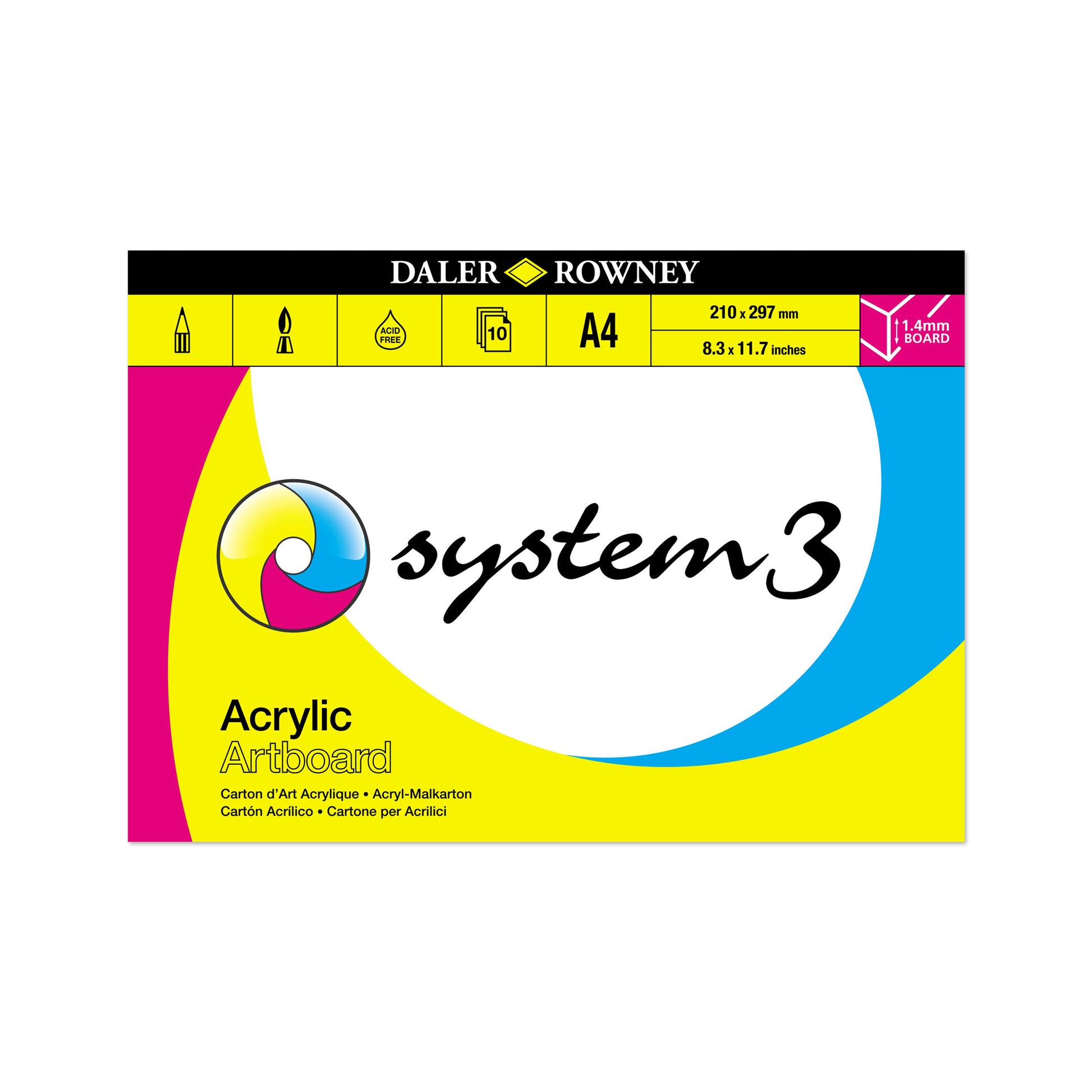 Daler-Rowney System3 Acrylic Artboard Pads - A4
