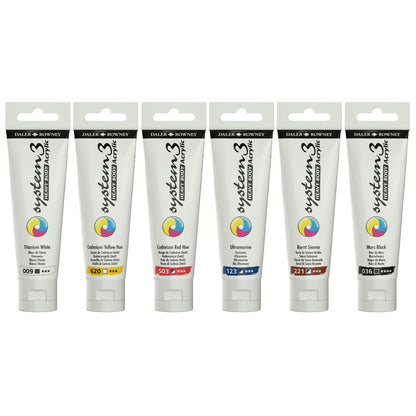 Daler-Rowney System3 HEAVY BODY Acrylic Process Set Colours