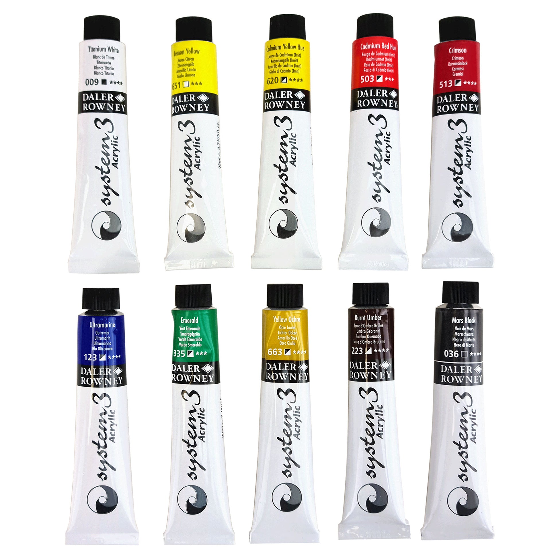 Daler-Rowney System3 Acrylic Introductory Set Colours