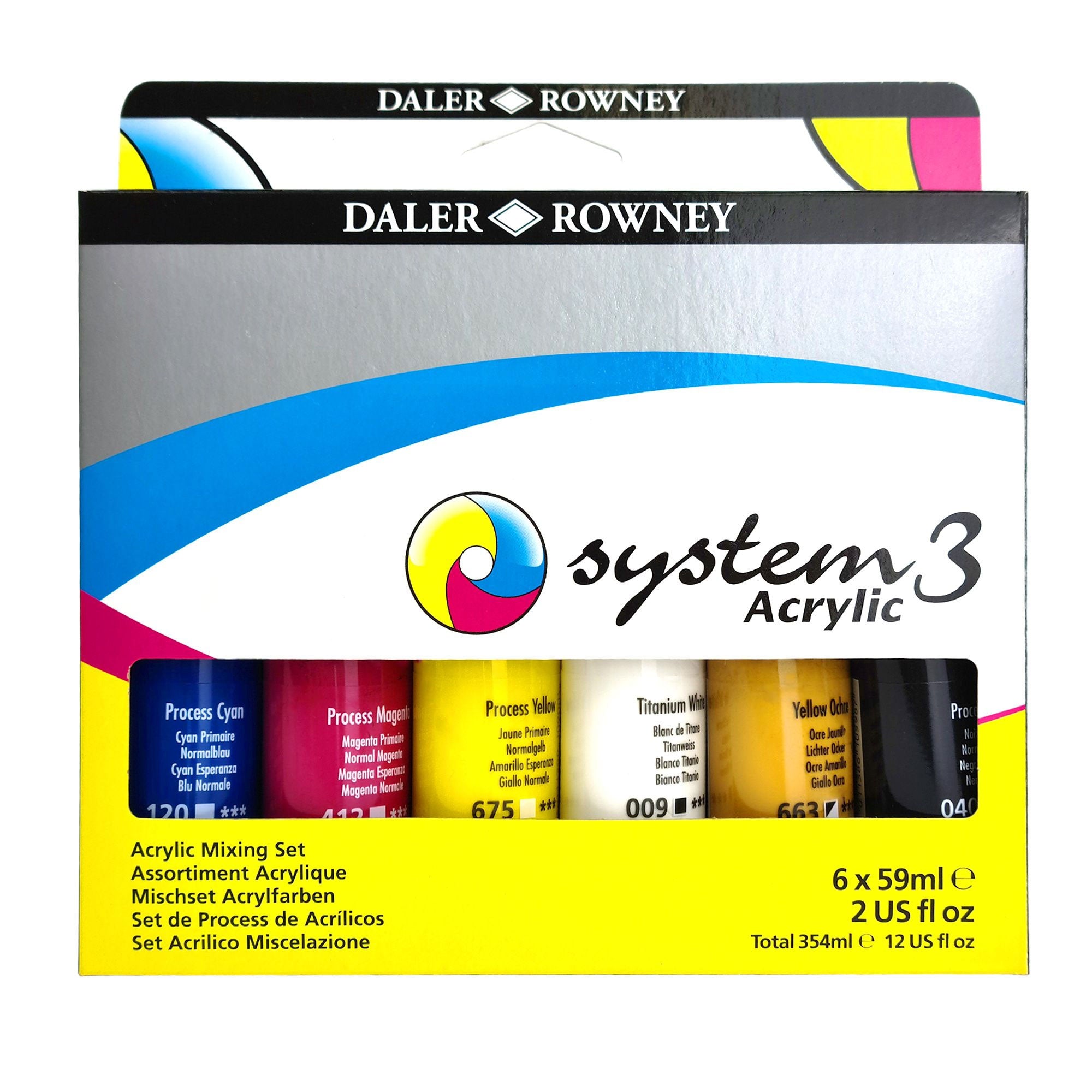 Daler-Rowney System3 Acrylic Process Mixing Set - 6 x 59ml