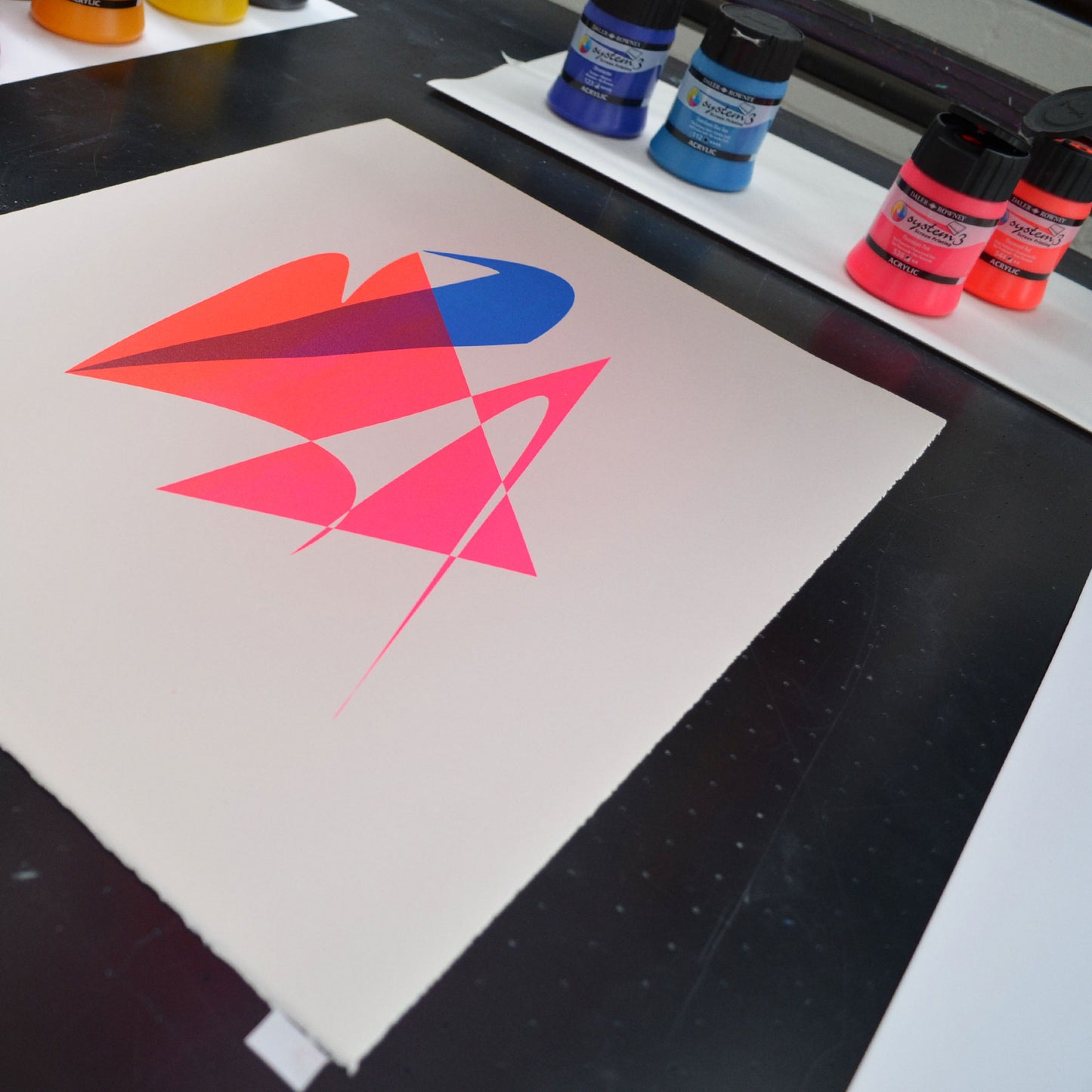 Daler-Rowney System3 Screen Printing Acrylic Colour - In use