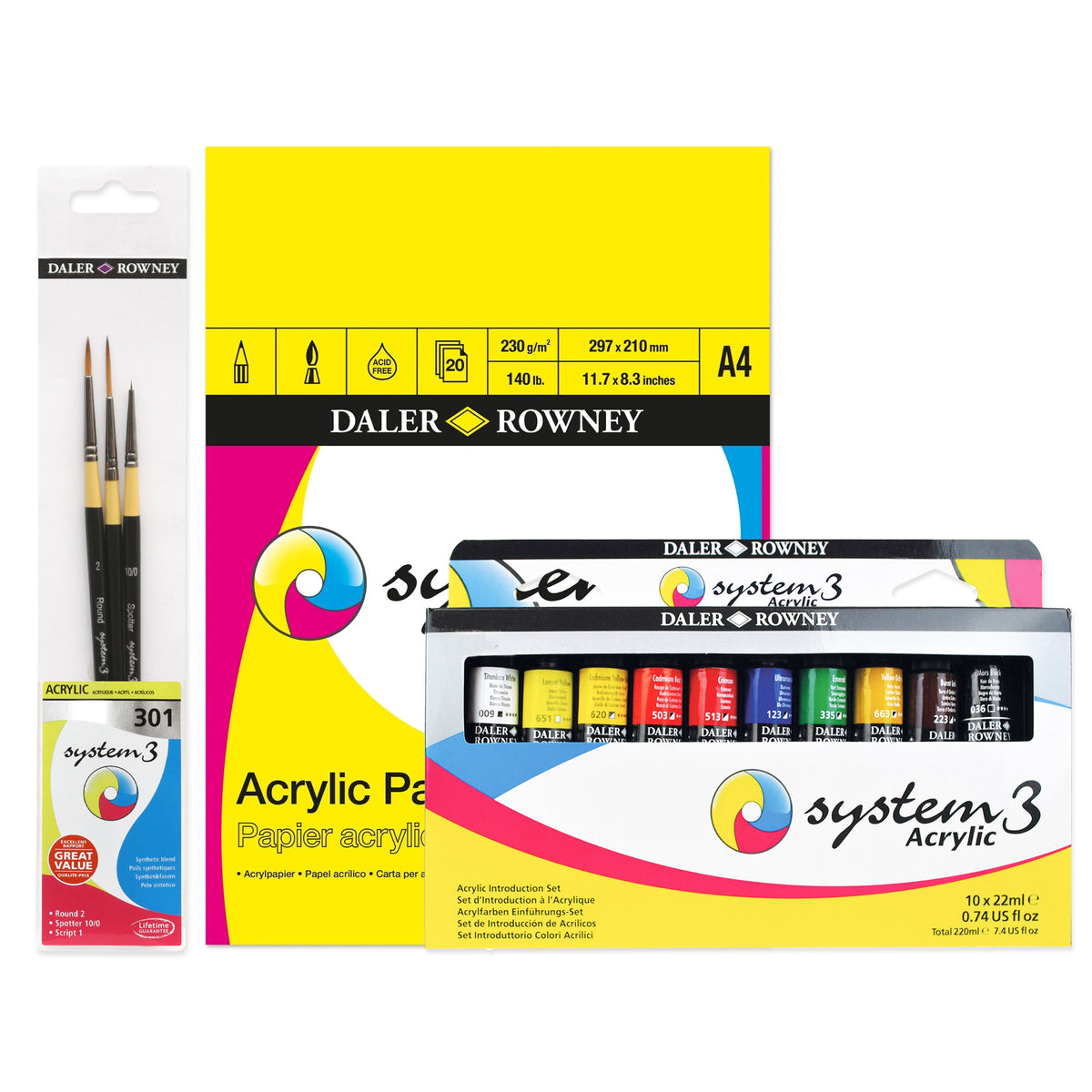 Daler-Rowney System3 Acrylic Bundle - Full Set