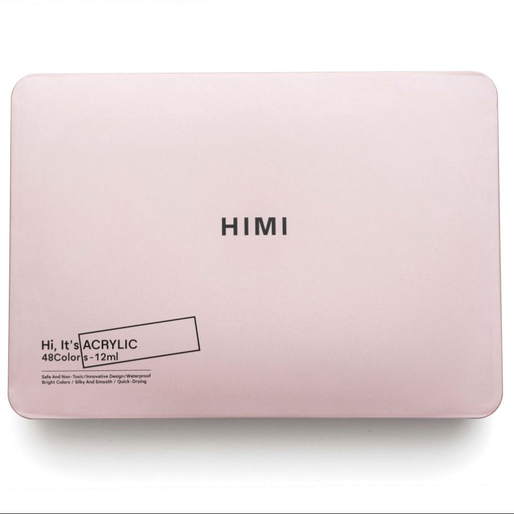 HIMI : Jelly Cup Acrylic : 12ml Twin Cups : Set of 48 Colours : Plastic  Case : Pearl Pink