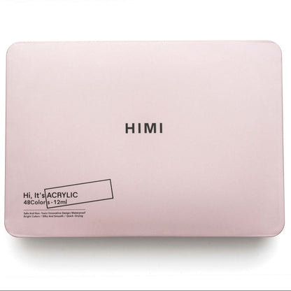 HIMI : Jelly Cup Acrylic : 12ml Twin Cups : Set of 48 Colours : Plastic  Case : Pearl Pink