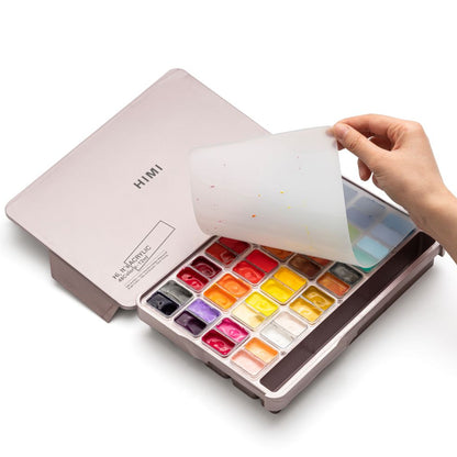 HIMI : Jelly Cup Acrylic : 12ml Twin Cups : Set of 48 Colours : Plastic  Case : Pearl Pink