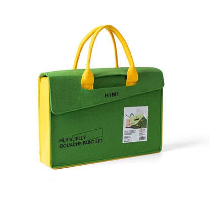 HIMI : Jelly Cup Gouache Kit : 12ml Twin Cups : Set of 72 Colours : Apple Green Case