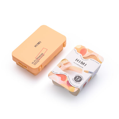 HIMI : Gouache : 12ml Twin Cups : Set of 12 : Lovely Portrait : Plastic Case : Peach