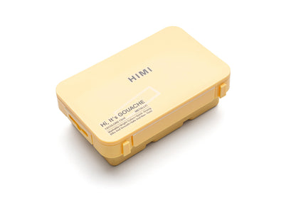 HIMI : Jelly Cup Gouache : 12ml Twin Cups : Set of 12 Colours : Metallic : Plastic Case : Yellow
