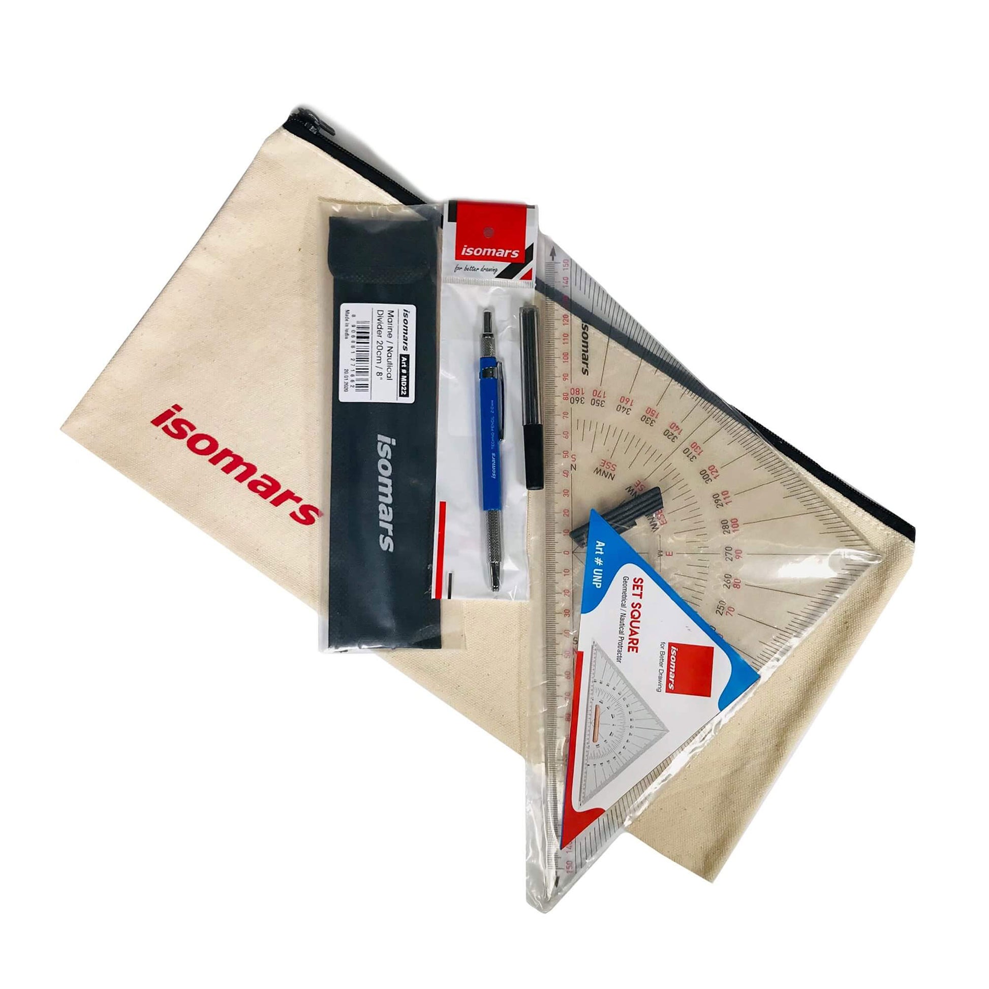 ARTdiscount Template Combo Pack - Nautical Set with bundled canvas bag