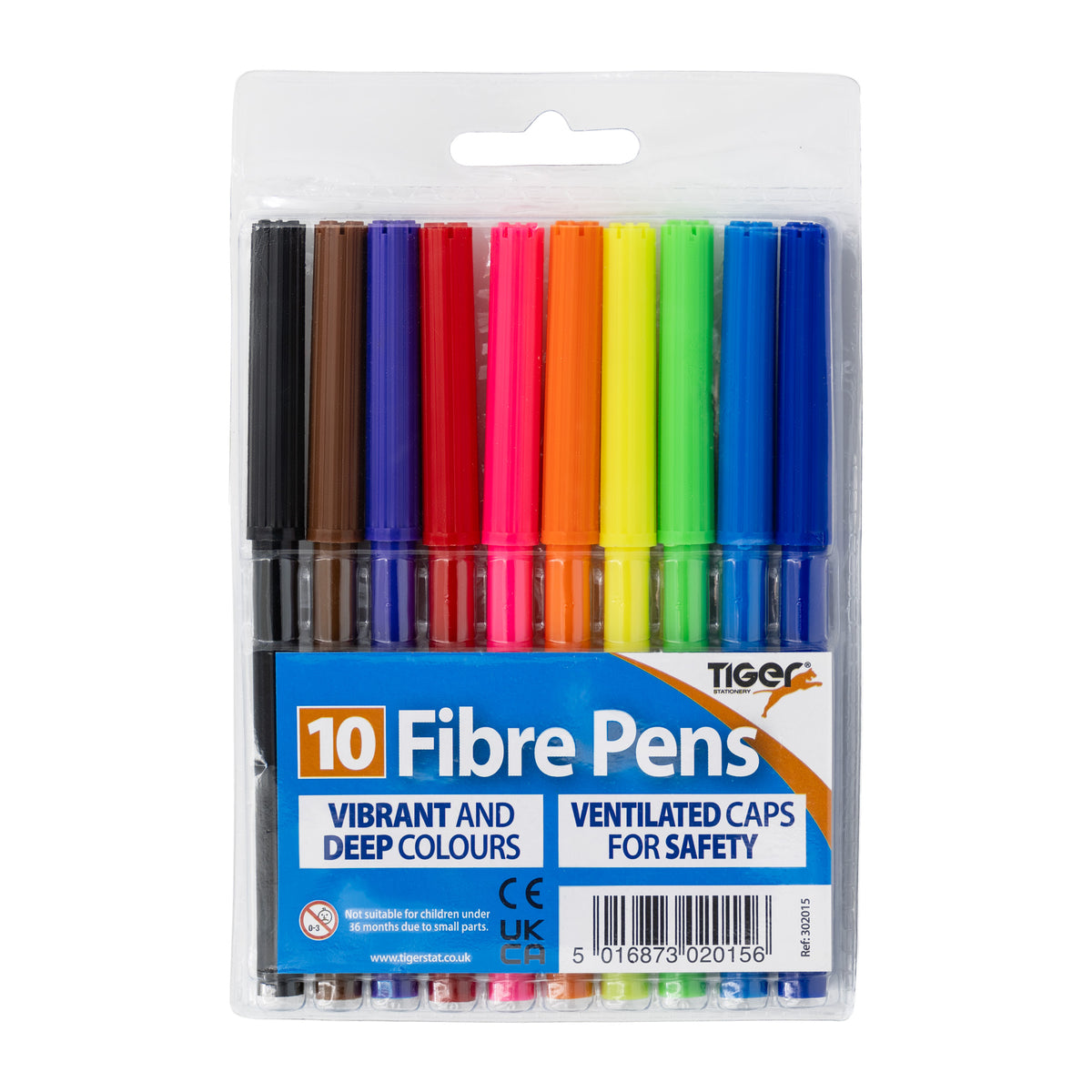 Tiger - Fibre Tip Pens Wallet - Set of 10