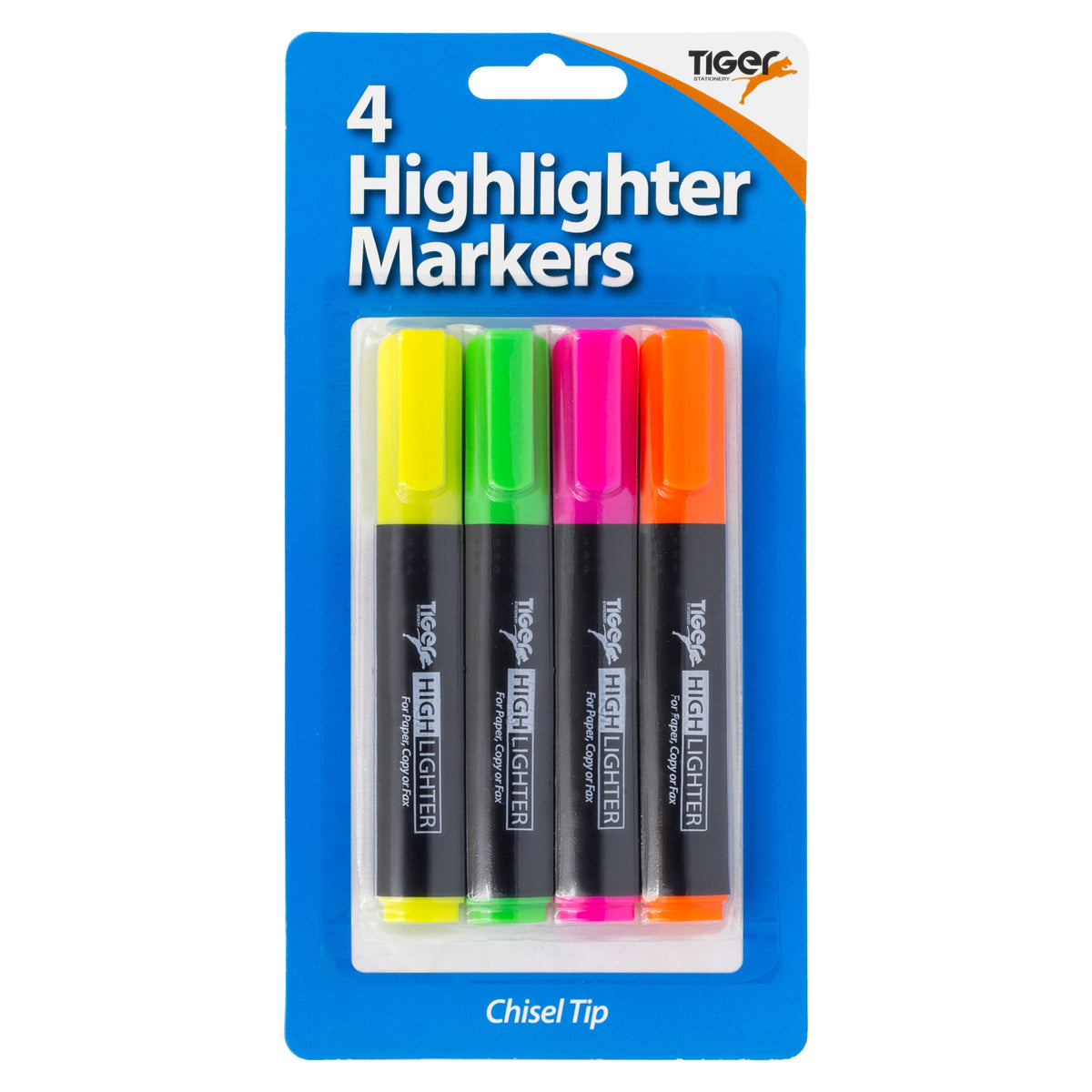 Tiger - Highlighter Markers - Pack of 4