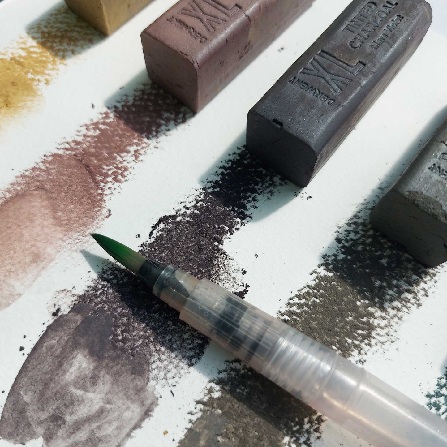 Derwent Tinted Charcoal XL Blocks - Individual Colours - Mood Shot
