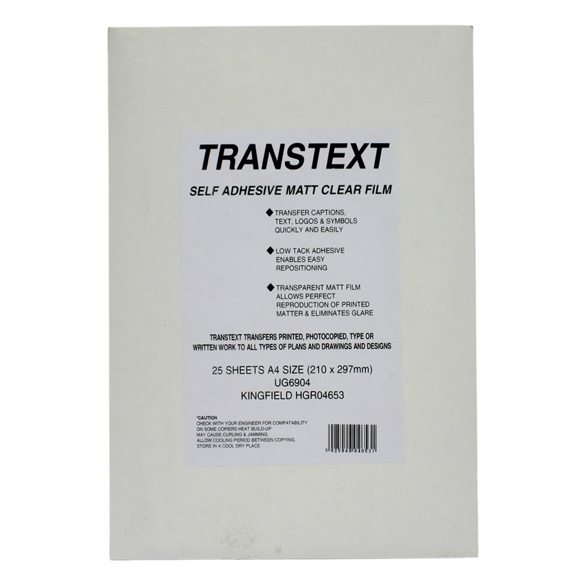 Transtext - A4 Pack of 25 Sheets