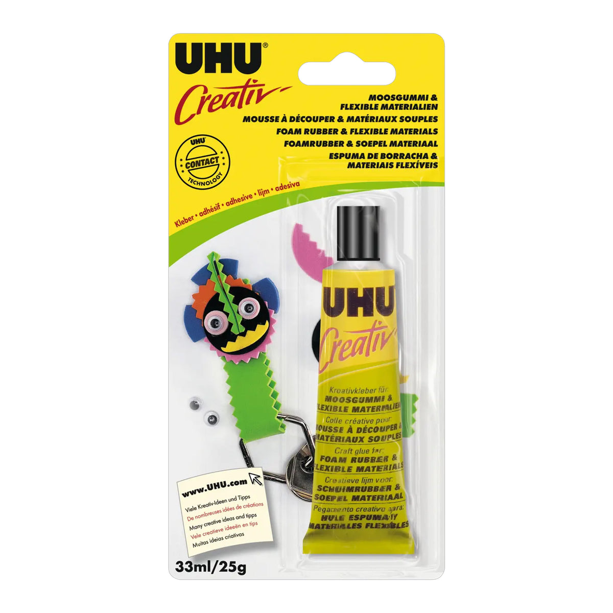 UHU Creativ&#39; Foam Rubber &amp; Flexible Materials Glue/Adhesive - 33ml/25g