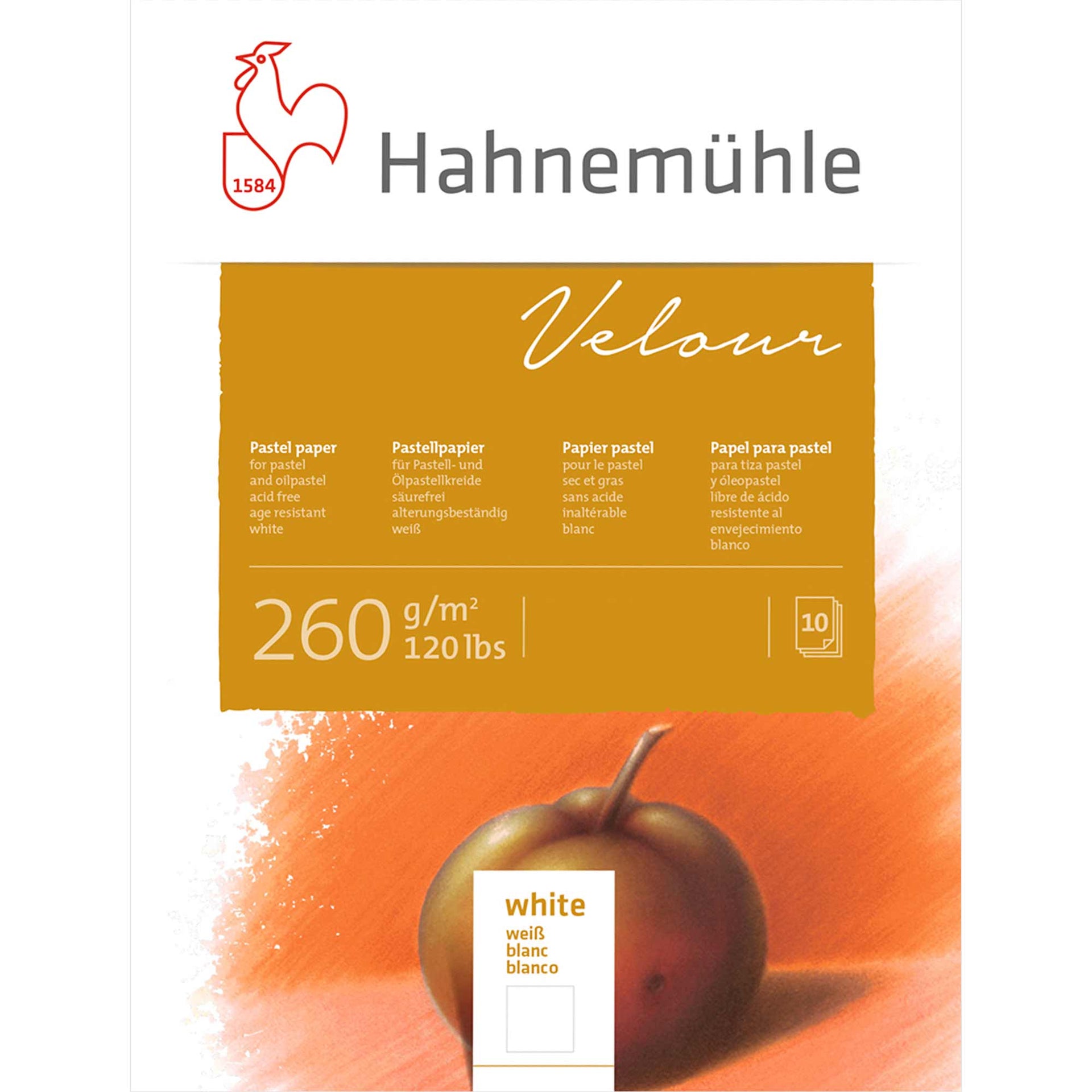 Velour Pastel Pad 260gsm 10 Sheets 30x40cm
