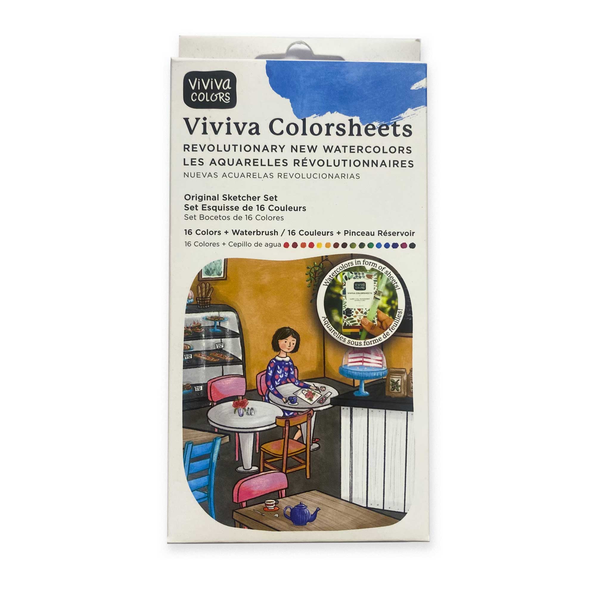 Viviva Colorsheets - Original Sketcher Set 16 Colours + Waterbrush