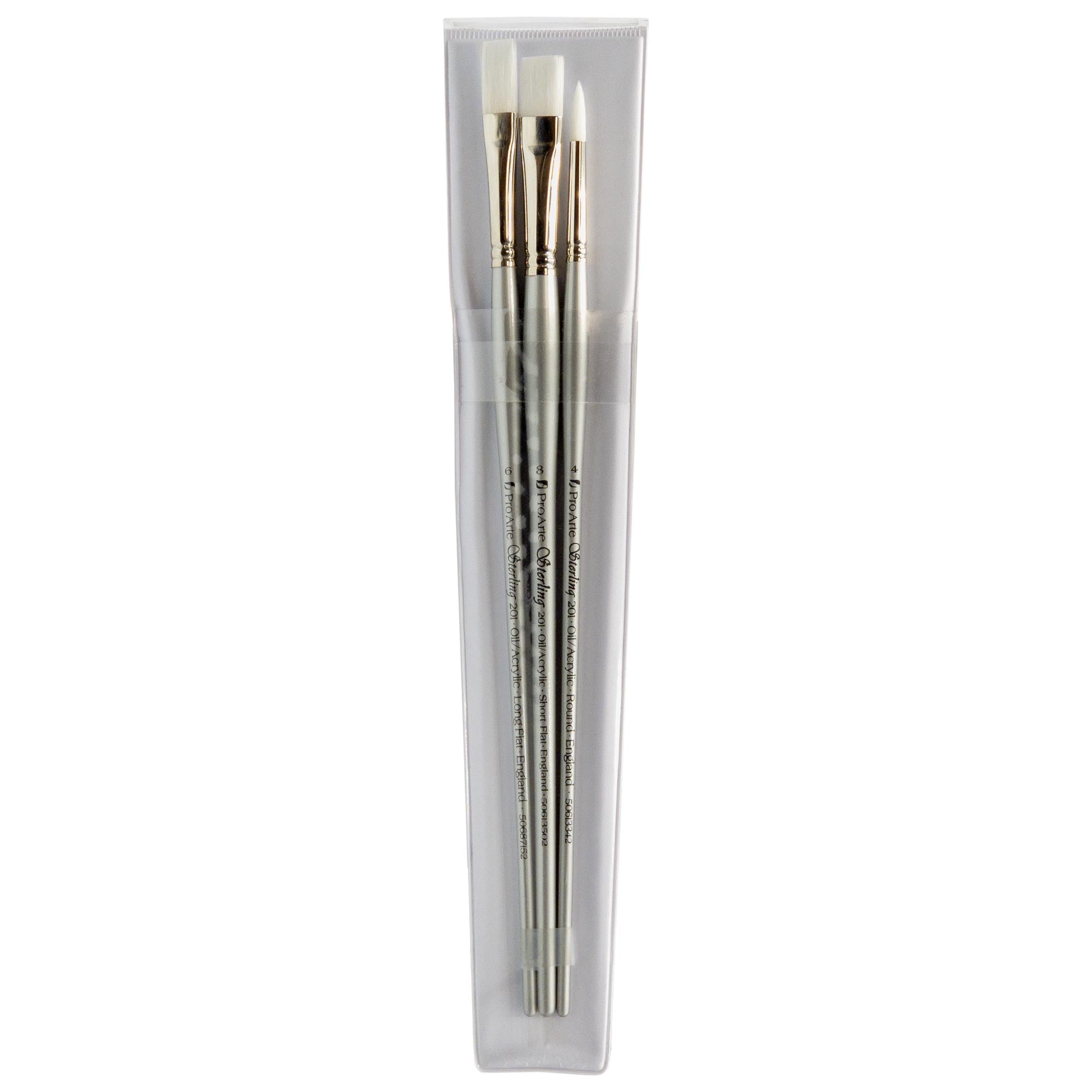 Pro Arte Sterling Acrylic Brushes - W6 - Set of 3