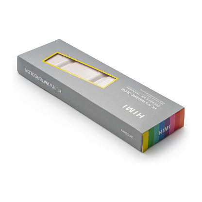 HIMI : Solid Watercolour : Set of 24 Half Pans : 1 Brush Included : Metal Case