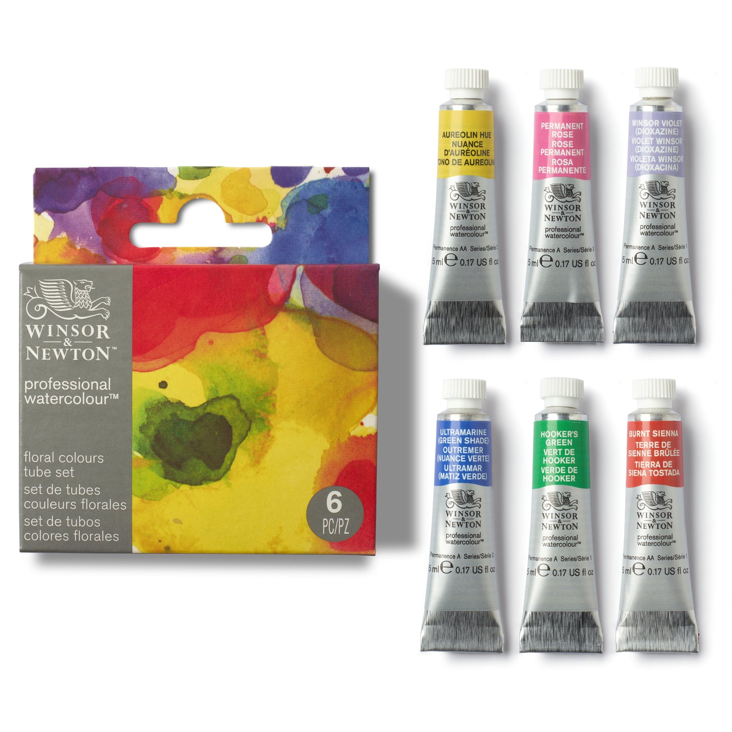 Winsor & Newton : Professional Watercolour : 5ml : Floral : Set of 6