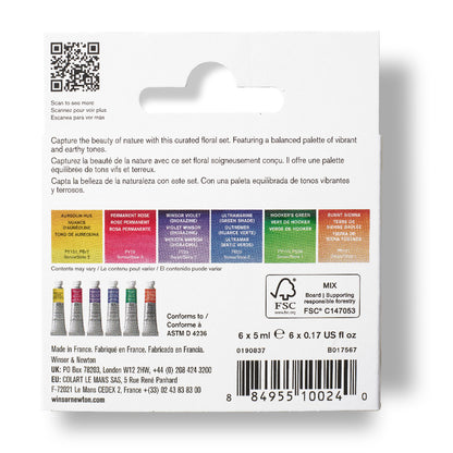 Winsor & Newton : Professional Watercolour : 5ml : Floral : Set of 6