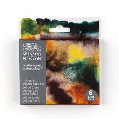 Winsor & Newton : Professional Watercolour : 5ml : Rich Earth : Set of 6