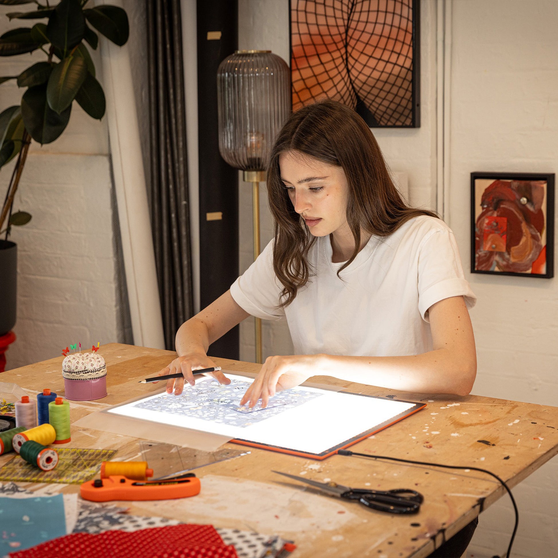 Wafer 2 Lightpad in use for crafting
