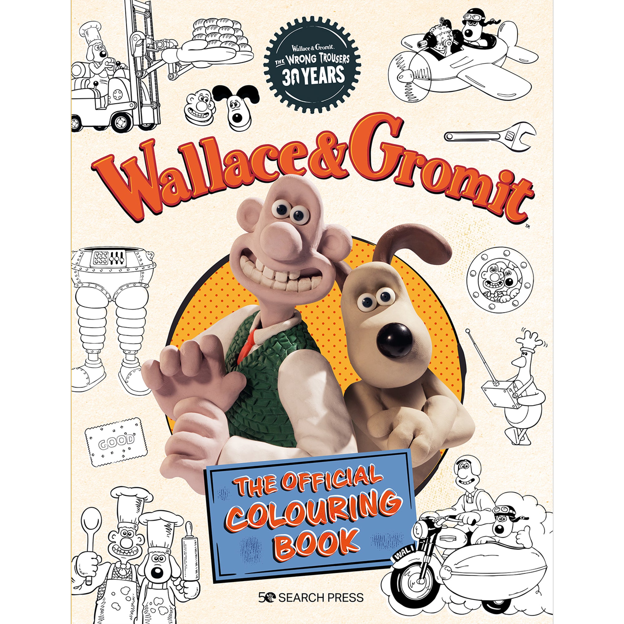 Wallace & Gromit: The Official Colouring Book - Cover