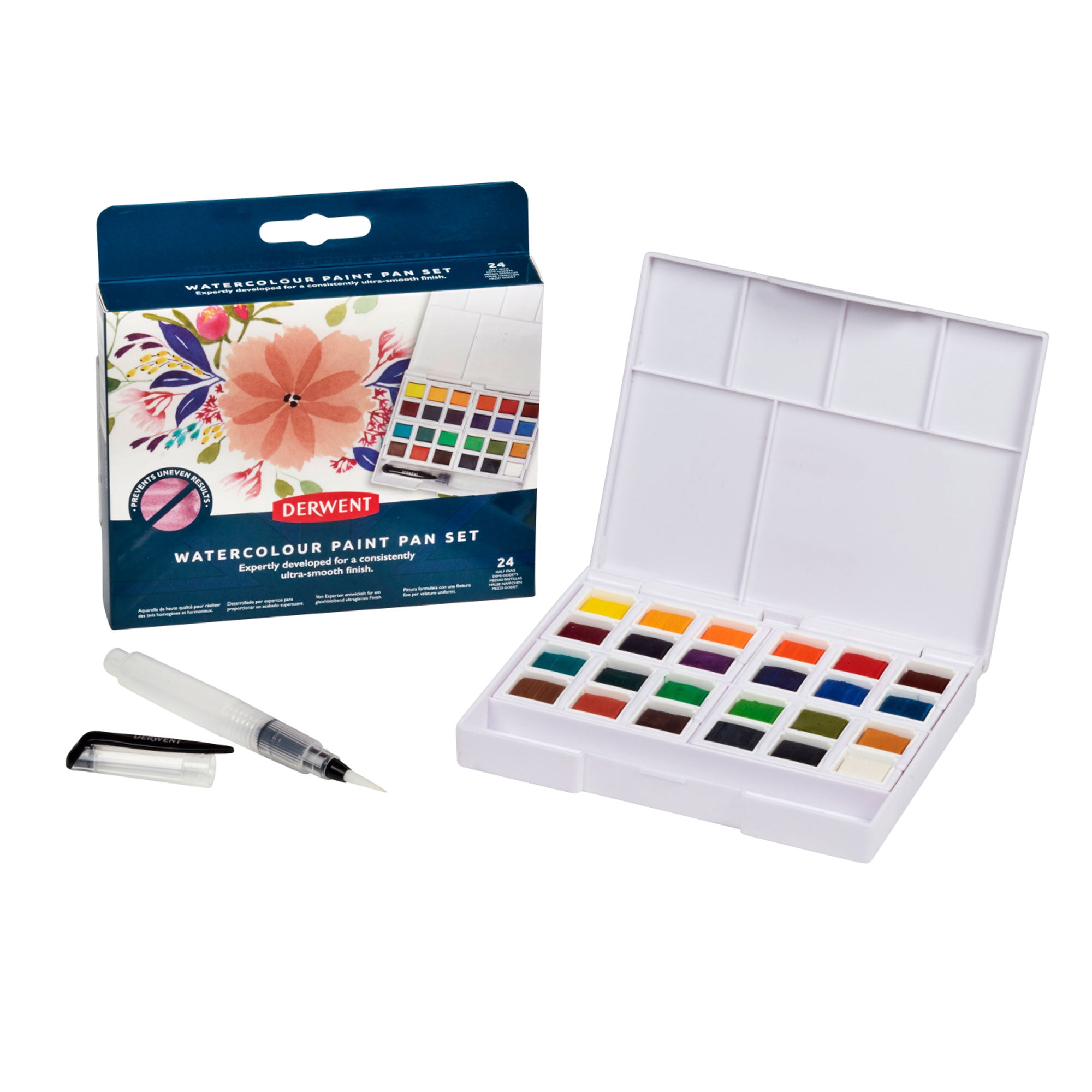 Derwent Watercolour Paint Pan Set of 24