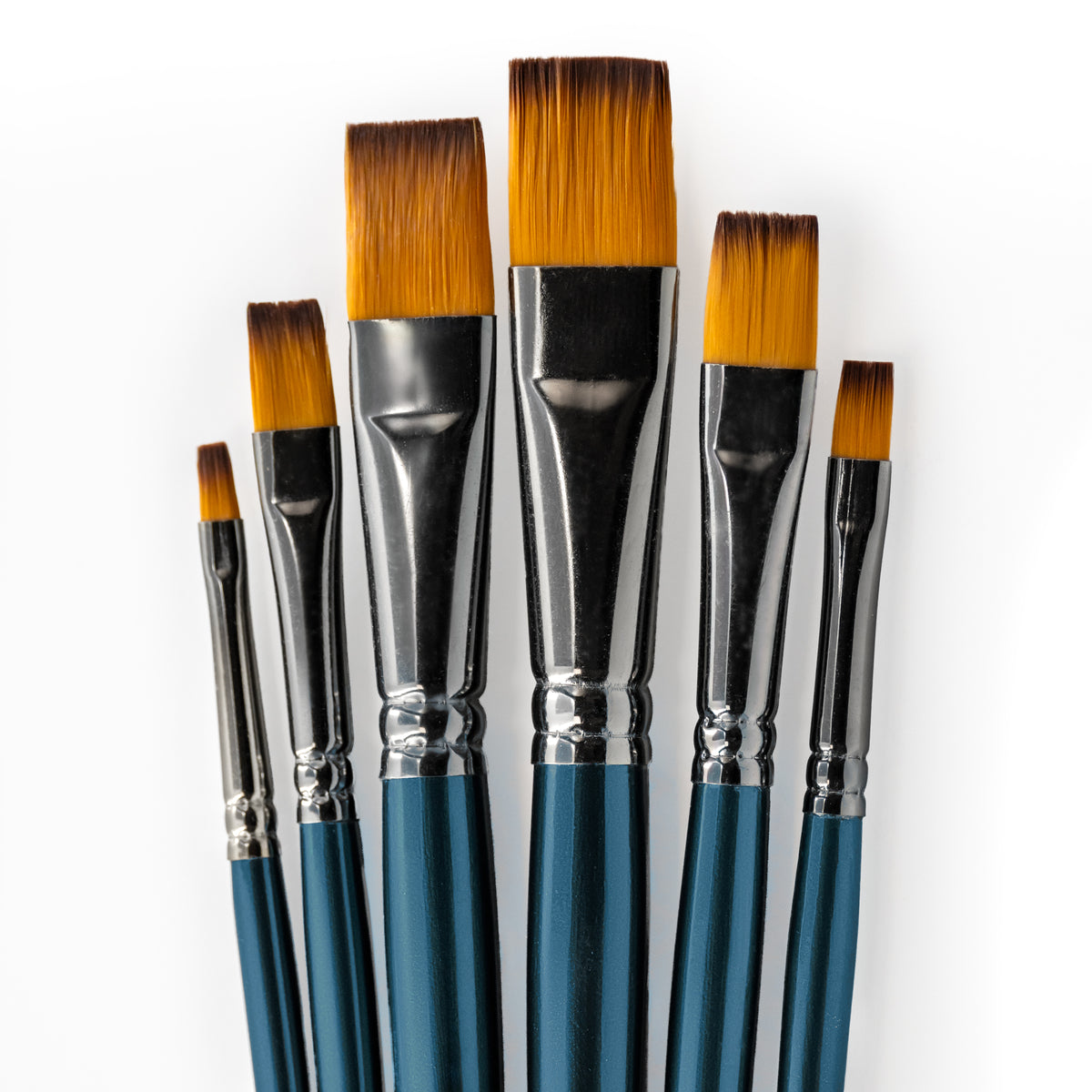 ARTdiscount Watercolour Gouache Flat Brush Set 6