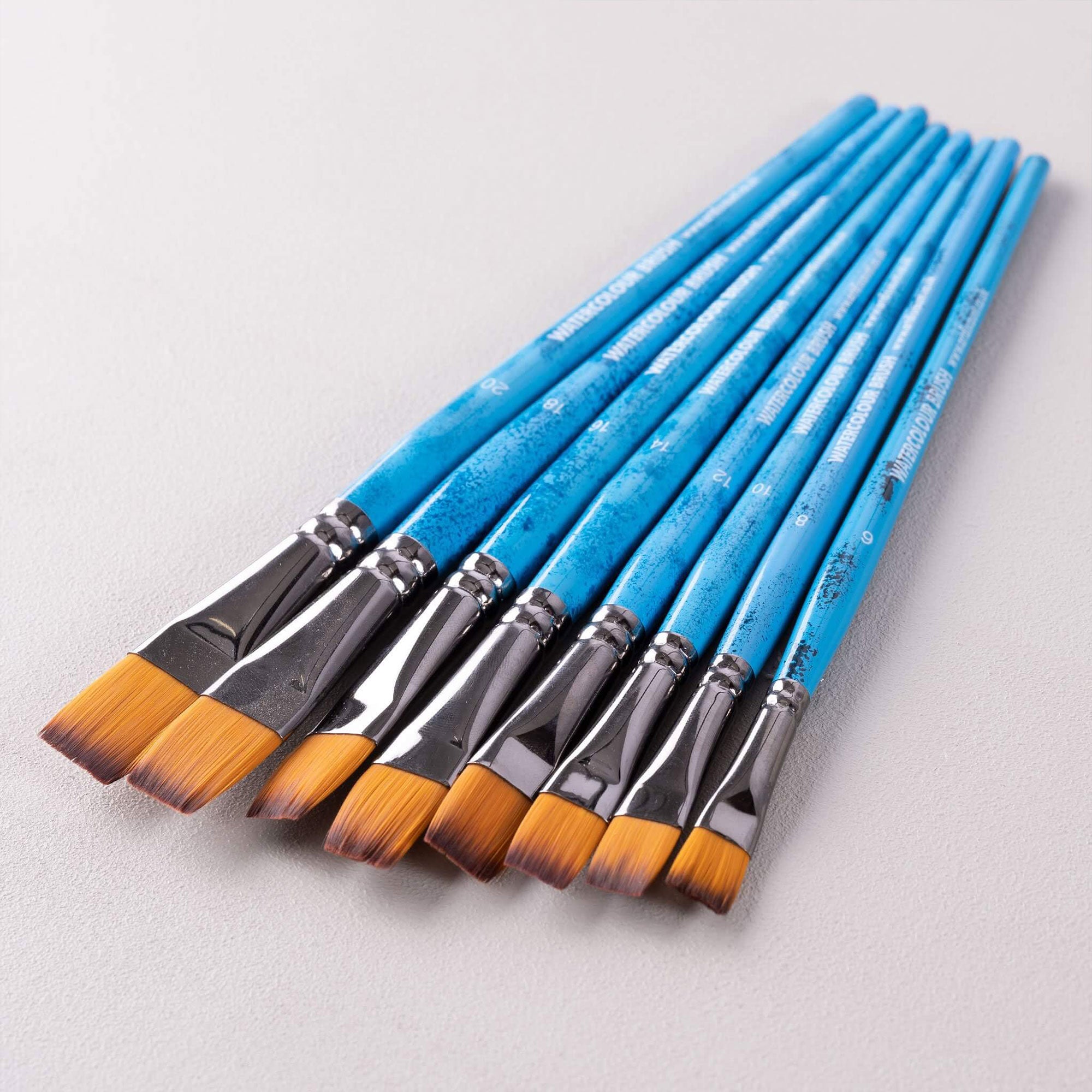 100 Pieces Kids Paint Brushes Set for Watercolor Oil Painting Flat