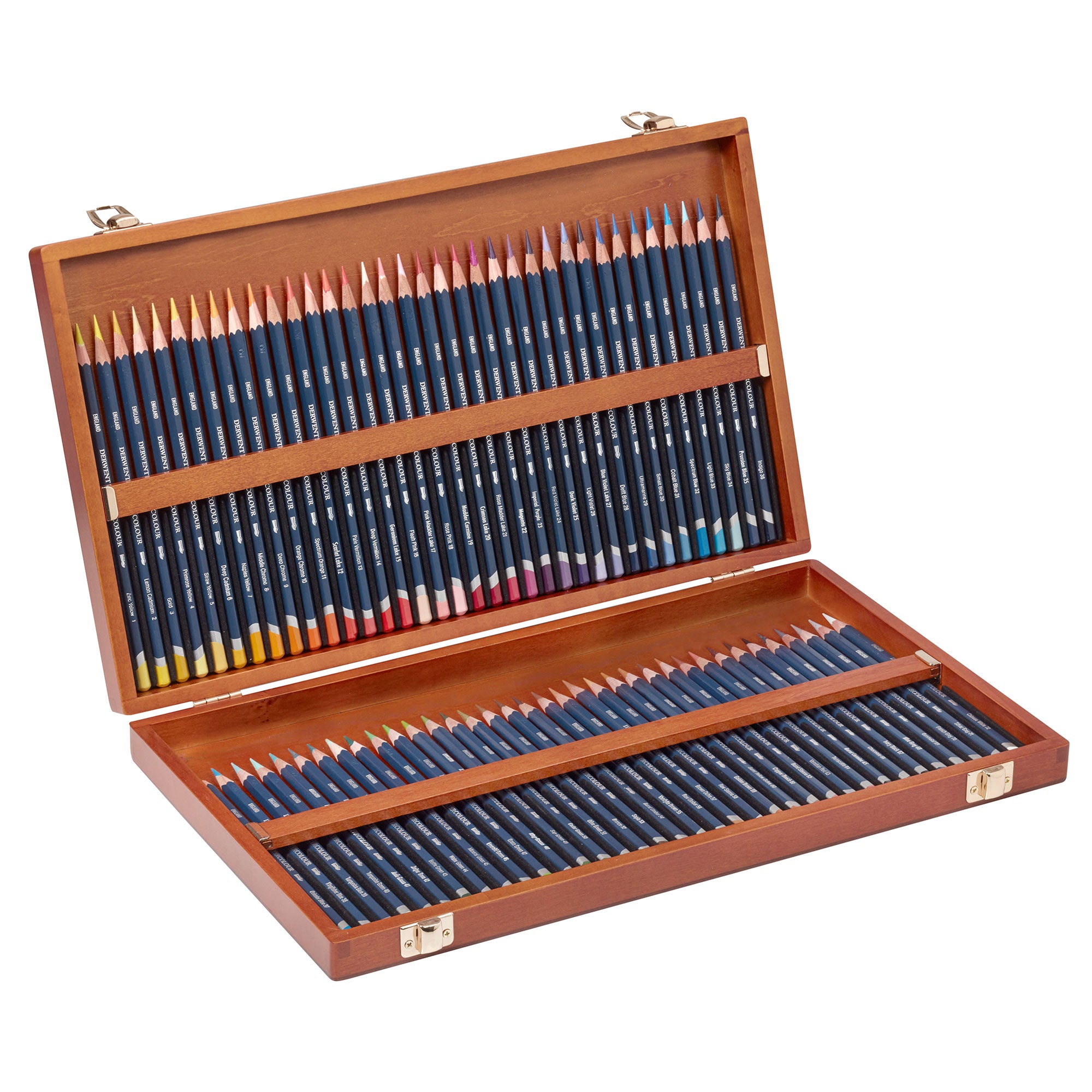 Derwent Watercolour Wood Box Set of 72 Pencils
