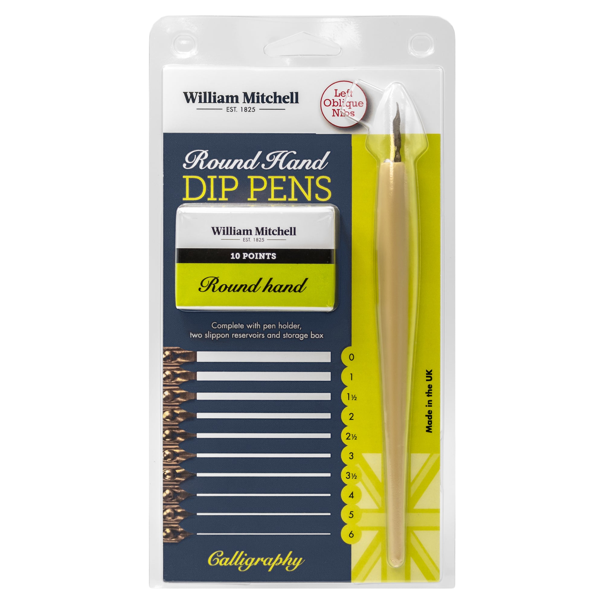 William Mitchell Left Oblique Round Hand Dip Pen