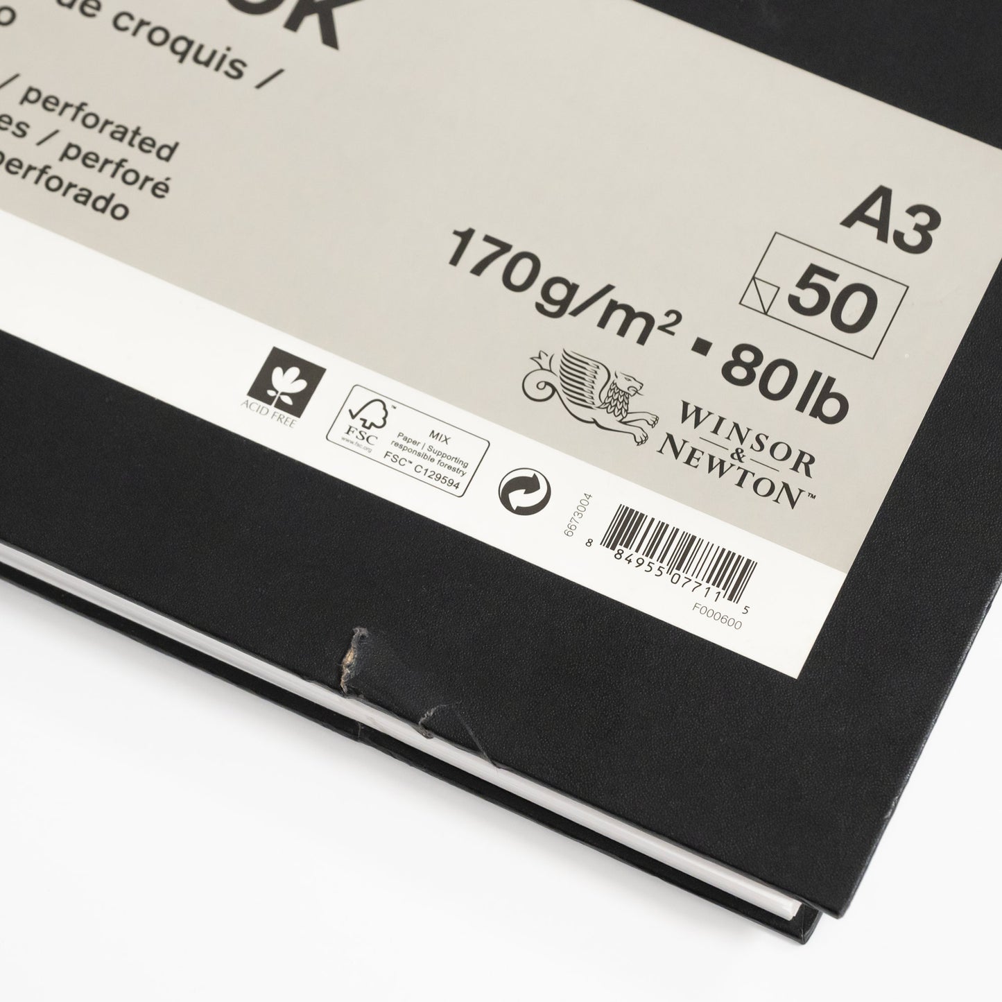 Wire-O Hardback Sketchbook - Dent Closeup