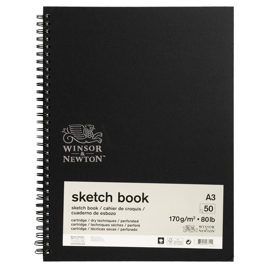 Slightly Damaged Item - Slightly Dented Cover - Winsor & Newton Heavyweight Wire-O Hardback Sketchbook - 170gsm - 50 Sheets