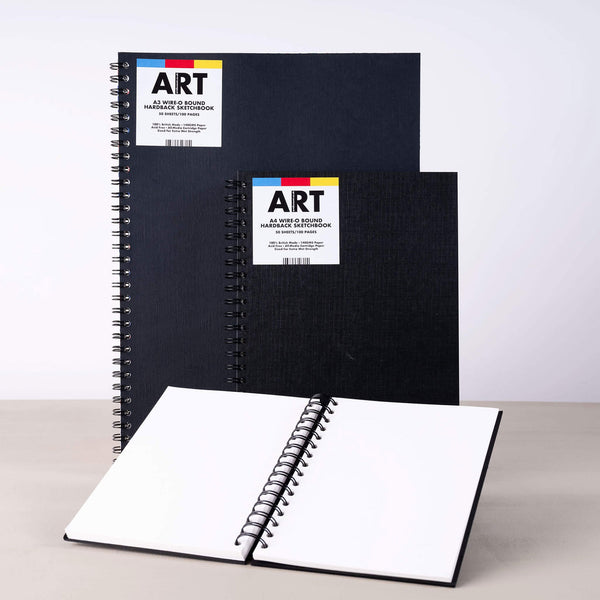 A4 Sketchbook Hardback 160gsm 50 Sheets Landscape Wiro