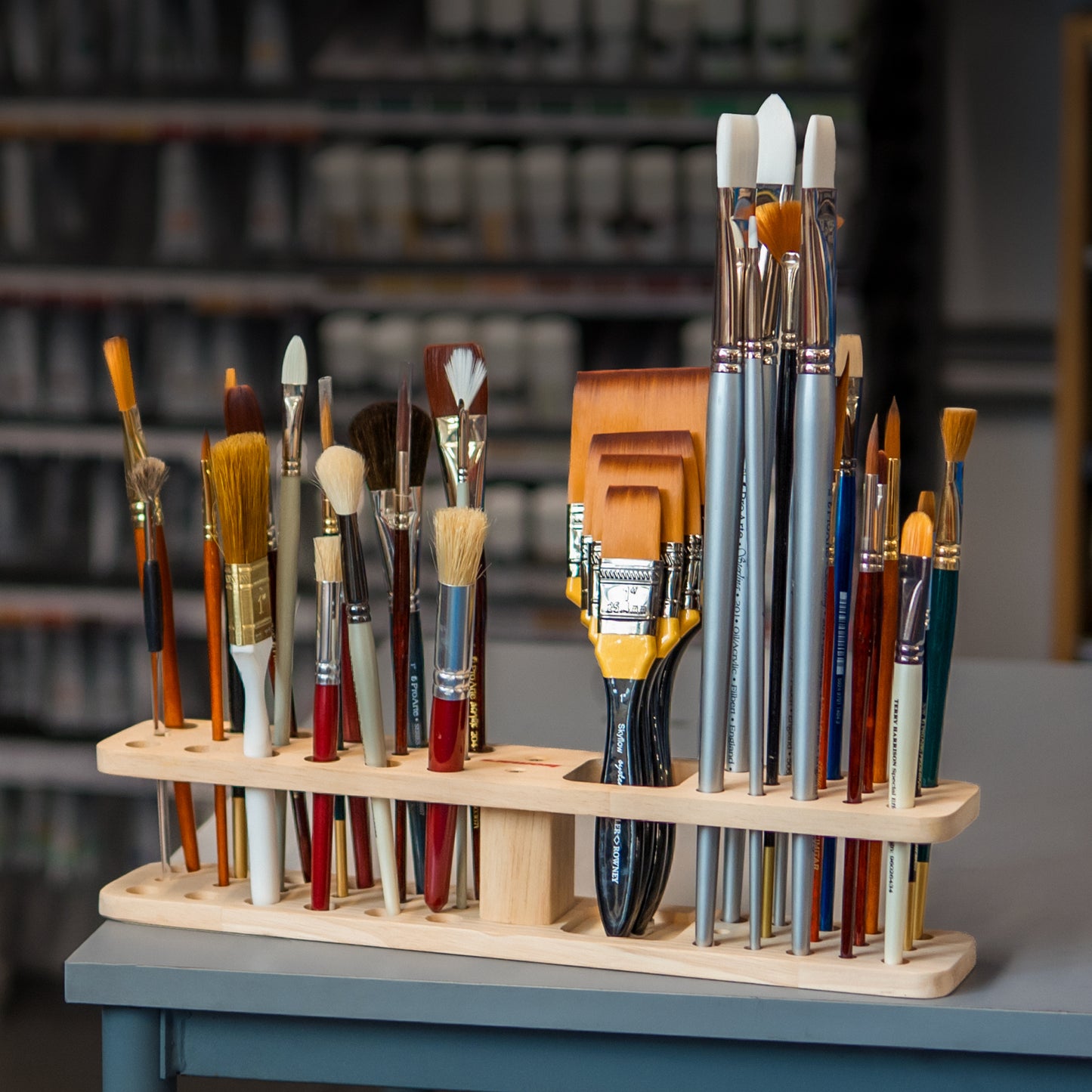 Isomars Wooden Brush Stand