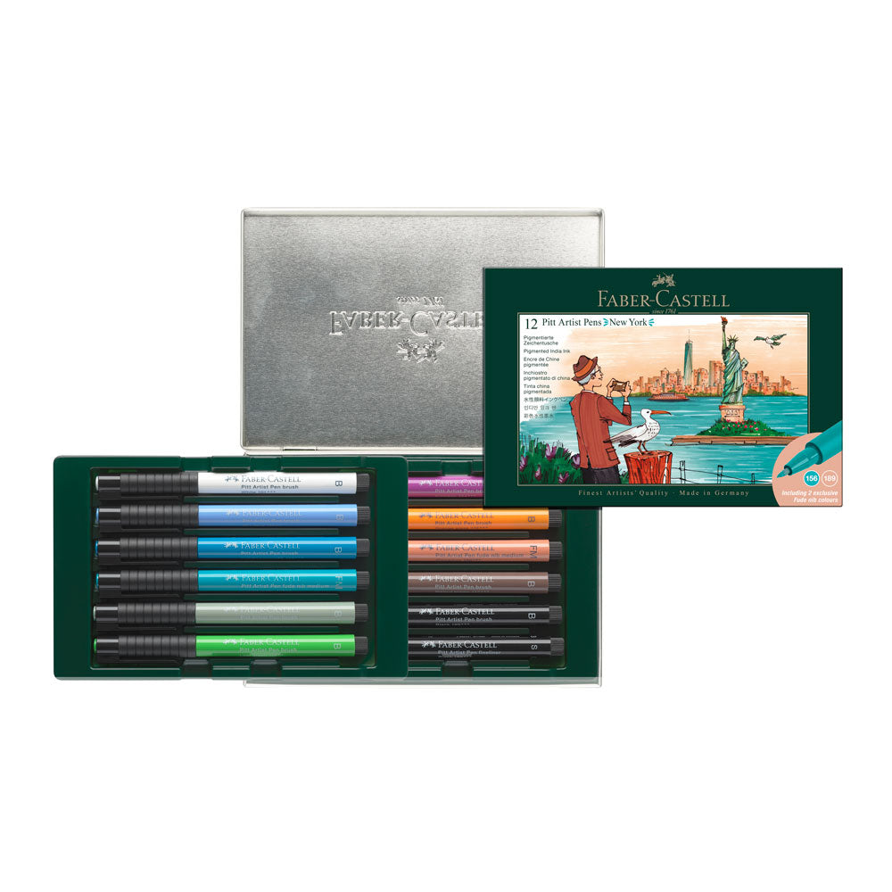 Faber-Castell : Pitt : Artists Brush Pen : City Set of 12 : New York