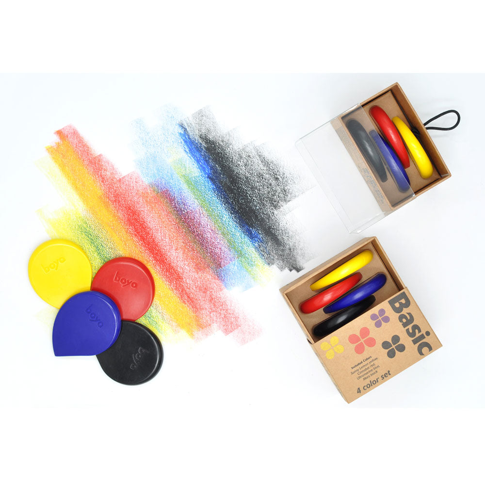 Boya Crayons : Wax Crayons : Set of 4 : Basic
