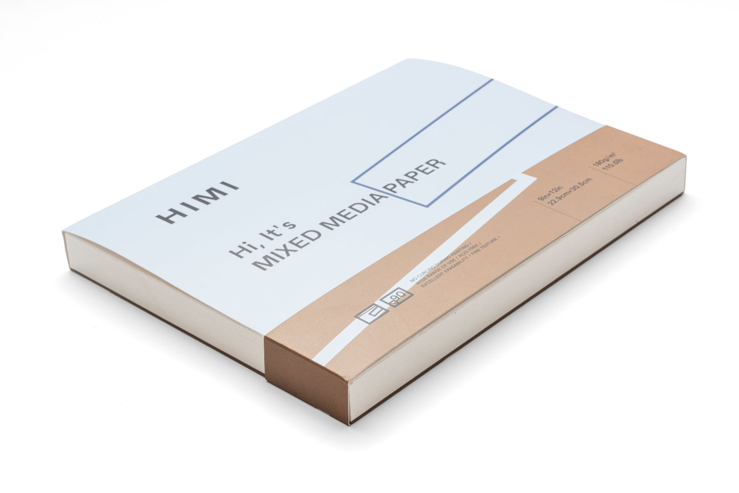 HIMI : Mixed Media Paper : Pad : 22.9x30.5cm (Apx.9x12in) : 180gsm : 90 Sheets