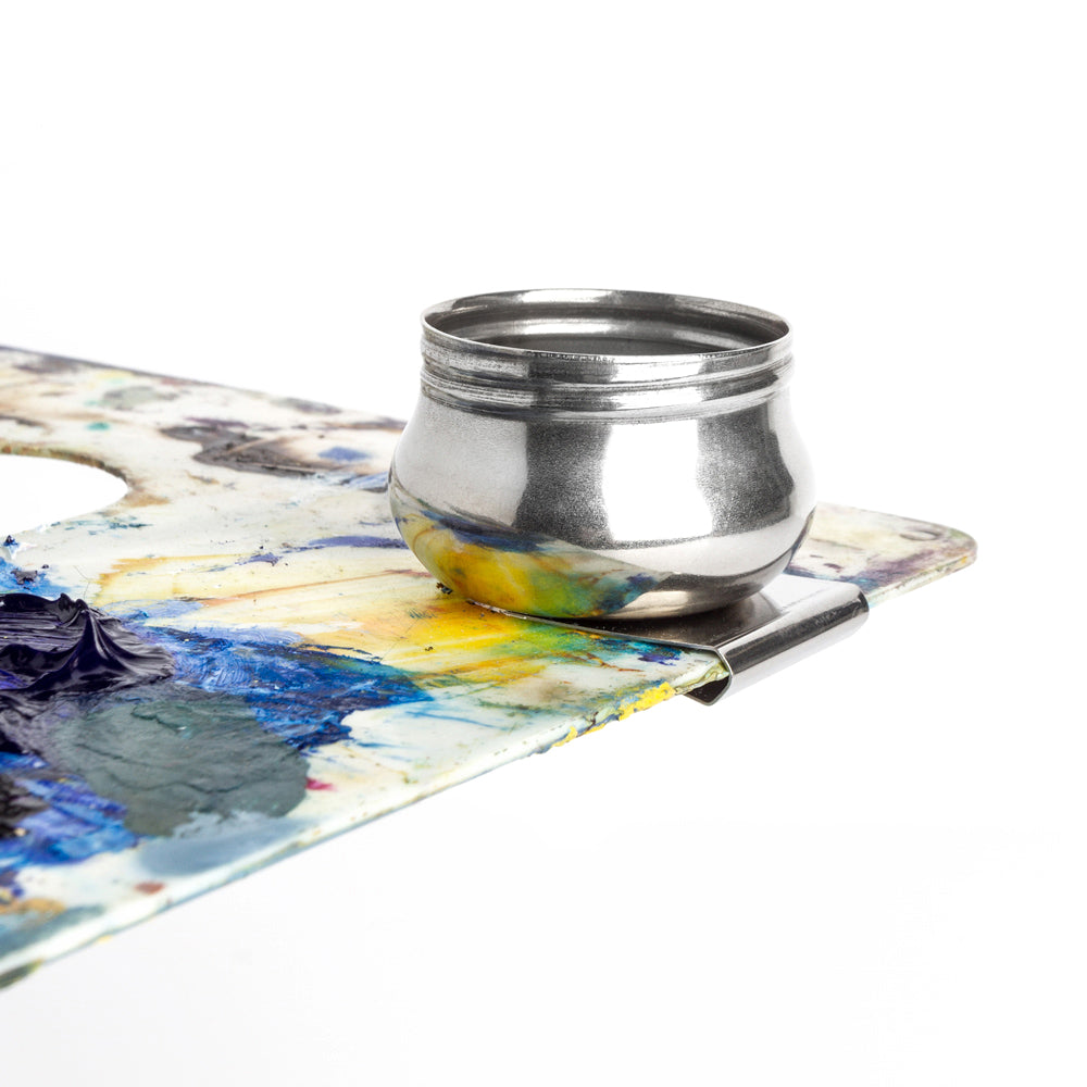 Studio Essentials : Single Artist Dipper and Lid : 1.5in Diameter (Apx.4cm) : Clips On To Palette