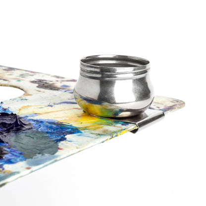 Studio Essentials : Single Artist Dipper and Lid : 1.5in Diameter (Apx.4cm) : Clips On To Palette