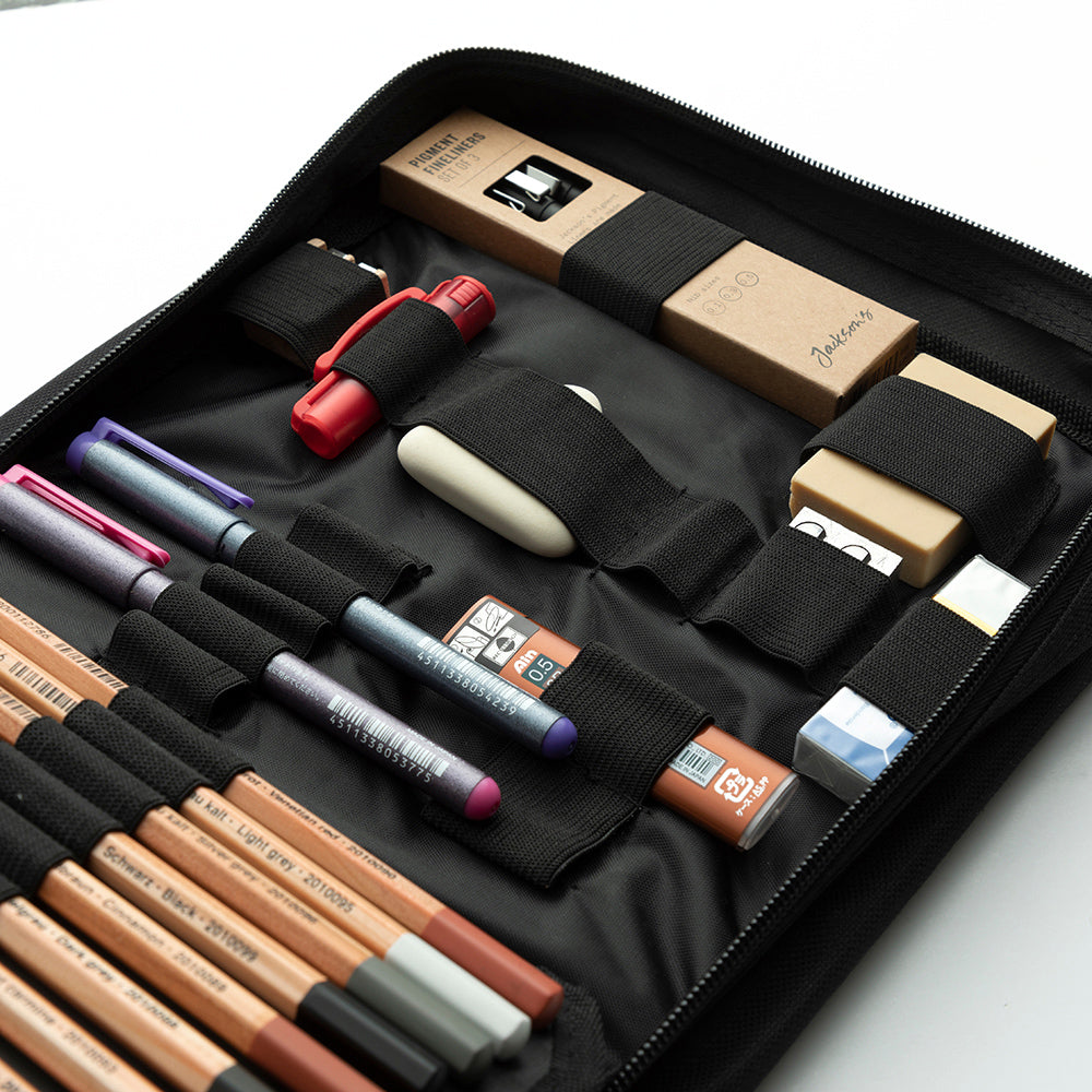 Arta : Black Pencil Case : Holds up to 115 Standard Pencils