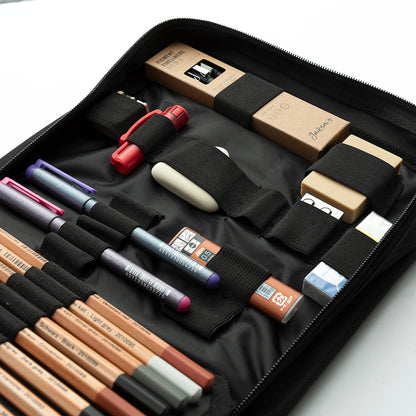 Arta : Black Pencil Case : Holds up to 115 Standard Pencils