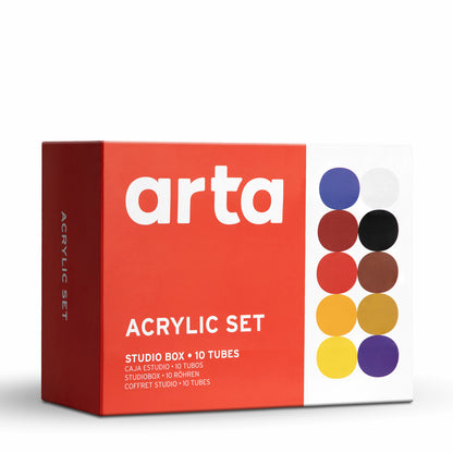 Arta : Acrylic Paint : 75ml : Set of 10