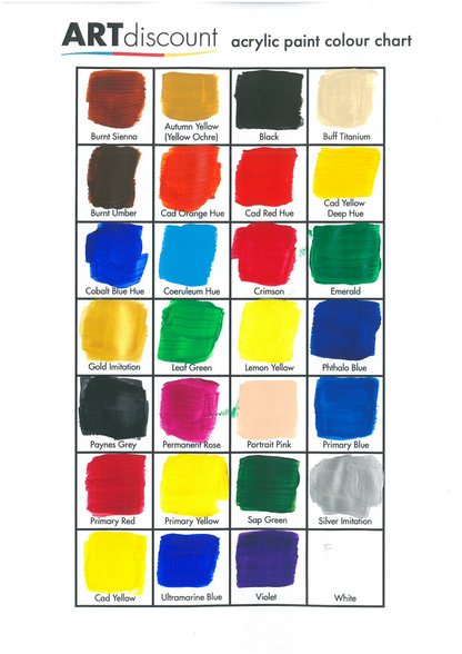 ARTdiscount Acrylic Paint 500ml - Single Bottles