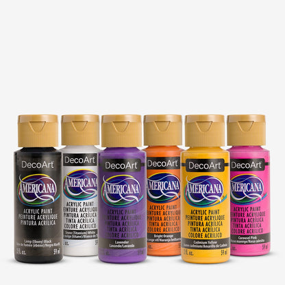 Deco Art : Americana : Acrylic Paint : 59ml : Primary Colours : Set of 12