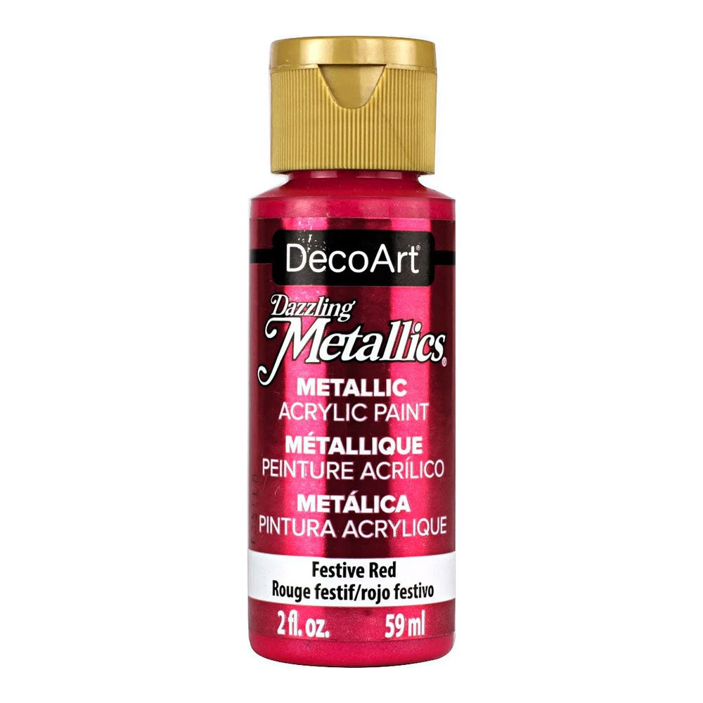 Deco Art : Dazzling Metallics : Metallic Acrylic Paint : 59ml (2oz)