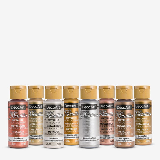 Deco Art : Dazzling Metallics : Metallic Acrylic Paint : 59ml : Set of 8