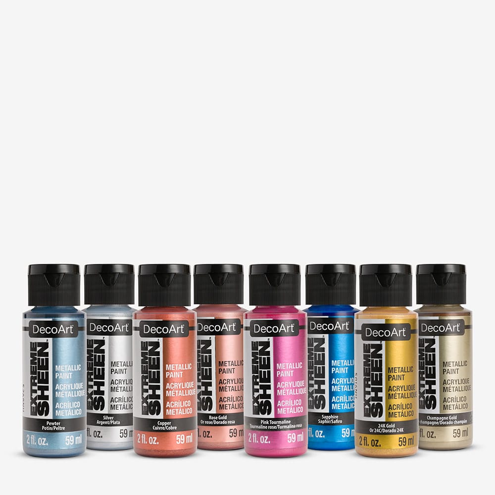 Deco Art : Extreme Sheen : Metallic Acrylic Paint : 59ml : Set of 6