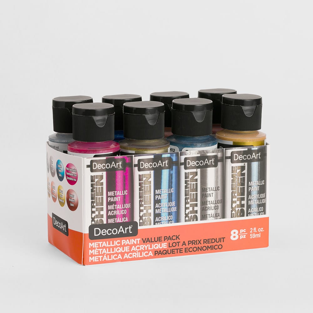 Deco Art : Extreme Sheen : Metallic Acrylic Paint : 59ml : Set of 6